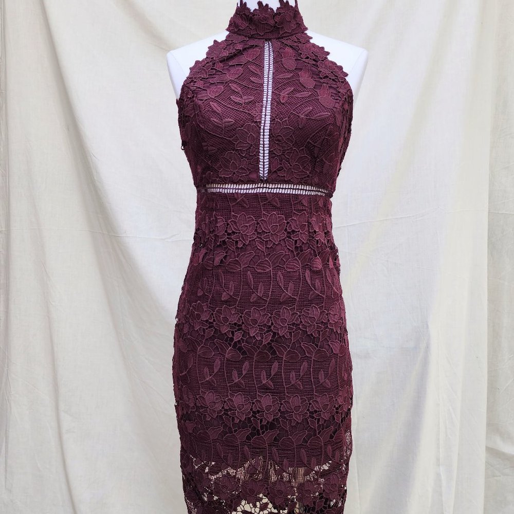 BARDOT burgundy lace dress new